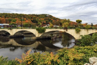 Flower Bridge, Bridge of Flowers, Deerfield River Bridge, Gardens, Fall Leaves, Indian Summer,