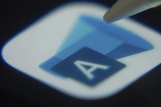 Dhaka, Bangladesh- 06 Dec 2025: Close-up of the Microsoft Advertising app on a screen with a stylus