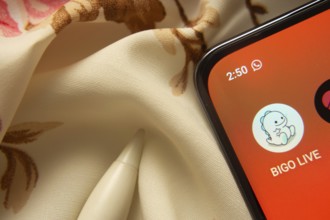 Dhaka, Bangladesh- 07 May 2025: Bigo Live app icon is seen on smartphone