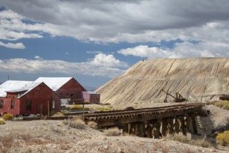 Tonopah, Nevada - The Tonopah Historic Mining Park. Mining began here in 1900 with the discovery of
