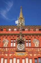 Exterior view of Red Town Hall, Market Square, Basel
