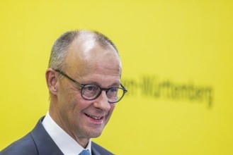 Federal Chancellor Friedrich Merz (CDU) . portrait. Annual event on the BW Automotive Industry