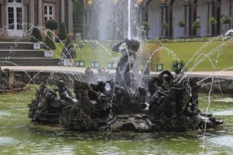 Water features of the Upper Grotto, Sun Temple, Hermitage in Bayreuth, Upper Franconia, Bavaria,