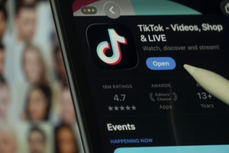 Dhaka, Bangladesh- 24 Oct 2025: A iPad screen displaying the TikTok app on App store