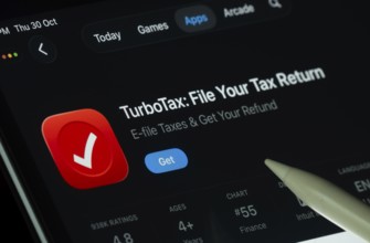 Dhaka, Bangladesh- 30 Oct 2025: TurboTax app displayed on a iPad screen in dark mode with a digital