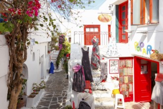 Alley in the old town of Naxos, Cyclades, Greece