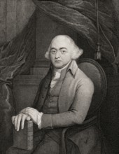 Portrait of John Adams, 1735 - 1826, second President of the United States, digitally optimized