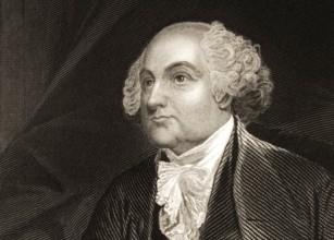 Portrait of John Adams, 1735 - 1826, second President of the United States, digitally optimized