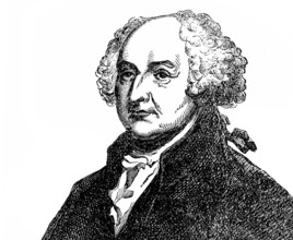 Portrait of John Adams, 1735 - 1826, second President of the United States, digitally optimized