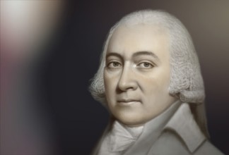 Portrait of John Adams, 1735 - 1826, second President of the United States, digitally optimized,
