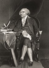 Portrait of John Adams, 1735 - 1826, second President of the United States, digitally optimized