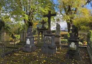 Old tombs at the castle cemetery at the Michaelskapelle, Bad Godesberg, Bonn, North