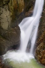 Waterfall in the Durnand Gorge, Les Valettes, Canton of Valais, Switzerland