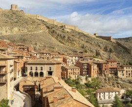 Historic buildings in medieval village of Albarracín, Teruel province, Aragon, Spain