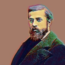 Portrait of Antoni Gaudí i Cornet, 1852 – 1926, Catalan architect and designer from Spain, the
