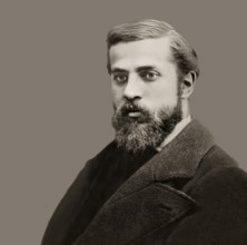 Portrait of Antoni Gaudí i Cornet, 1852 – 1926, Catalan architect and designer from Spain, the