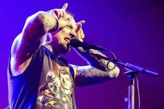 Michael Poulsen, singer and guitarist from Volbeat as part of the Greatest Of All Tours Worldwide