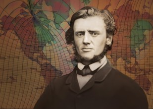 Portrait of Georg Balthazar von Neumayer, Ritter von Neumayer, 1826 – 1909, German polar explorer,