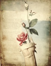 Grunge old public newspaper, texture background wallpaper illustration, vintage tattered yellow