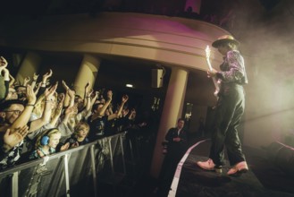 Singer Justin Hawkins from The Darkness live on Dreams On Toast Tour at Metropol Berlin on 10