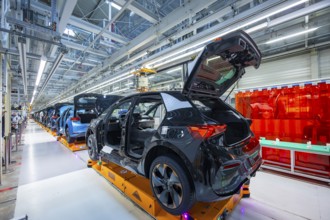 Electric car production in the assembly halls of VW in Zwickau, Zwickau, Saxony, Germany