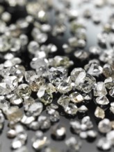 Many valuable diamonds, some rough, some cut, for further processing for the jewellery industry