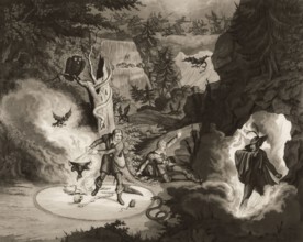 Scene from Act 2, the Romantic opera Der Freischütz by Carl Maria von Weber, 1786 - 1826, German