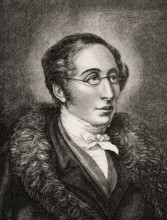 Carl Maria von Weber, 1786 - 1826, German composer, conductor and pianist, digitally edited