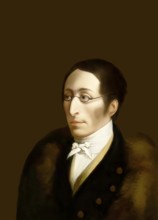 Carl Maria von Weber, 1786 - 1826, German composer, conductor and pianist, digitally edited after a