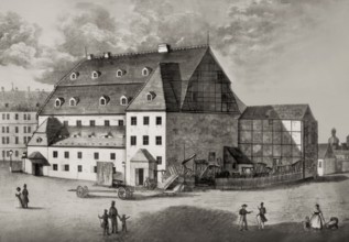 The Morettische Opernhaus, also Moretti-Theater, opera house, small court theatre, 1820, Dresden,