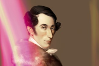 Carl Maria von Weber, 1786 - 1826, German composer, conductor and pianist, digitally edited after a