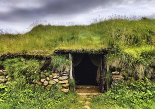 Bustarfell, a former peat farm, now a museum, East Iceland, Iceland