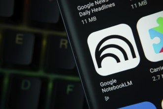 Dhaka, Bangladesh- 27 July 2025: Close-up of smartphone screen showing the Google NotebookLM app