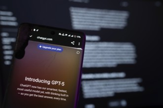 Dhaka, Bangladesh- 09 aug 2025: A smartphone screen displaying the OpenAI GPT-5