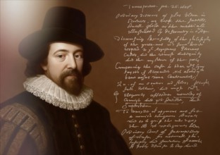 Portrait of Sir Francis Bacon, Baron Baco of Verulam, 1561 - 1626, English lawyer, statesman,