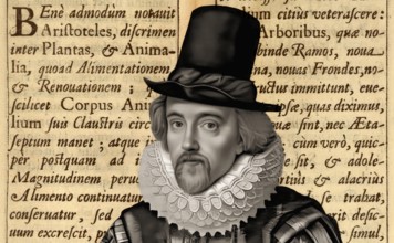 Portrait of Sir Francis Bacon, 1561 - 1626, English lawyer, statesman, essayist, historian,
