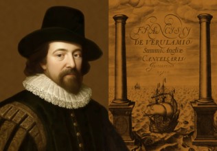 Portrait of Sir Francis Bacon, Baron Baco of Verulam, 1561 - 1626, English lawyer, statesman,