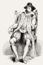 Portrait of Sir Francis Bacon, Baron Baco of Verulam, 1561 - 1626, English lawyer, statesman,