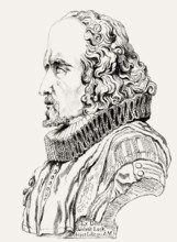 Portrait of Sir Francis Bacon, Baron Baco of Verulam, 1561 - 1626, English lawyer, statesman,