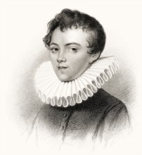 Portrait of Sir Francis Bacon as a child, Baron Baco of Verulam, 1561 - 1626, English lawyer,