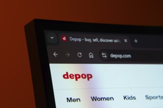 Dhaka, Bangladesh- 02 June 2025: Close-up of a computer screen displaying the Depop web interface