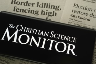 Dhaka, Bangladesh - 18 March 2025: The logo of The Christian Science Monitor is displayed on a