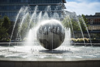 Peace fountain on Hodža Square at Grassalkovich Palace, Presidential Palace, seat of the President