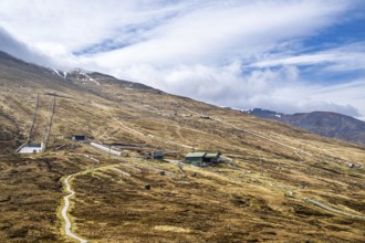 View of Nevis Range Mountains, Grampian Mountains, Fort William, Highland, Lochaber, Scotland, UK