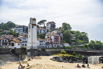 Beach and seaside in Saint-Jean-de-Luz, Nouvelle-Aquitaine, Pyrenees-Atlantiques, France