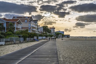 Marina and Beach in Arcachon, Gironde, France