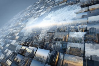 Concept of global international trade and commerce and interconnected businesses global