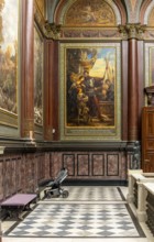 Interior design with paintings and exhibits in the Hamburger Kunsthalle, art museum am