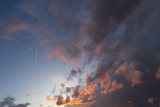 Clouds in the evening sky, Bavaria, Germany