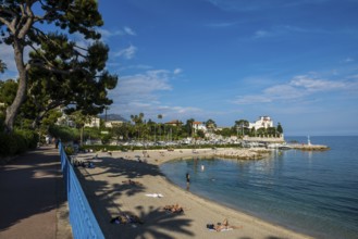 Beach, Plage des Fourmis, Beaulieu, Saint-Jean-Cap-Ferrat, Cap Ferrat, Alpes Maritimes, Provence